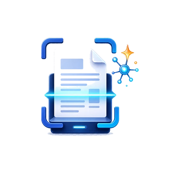 AIが注文書や帳票を解析するイメージ